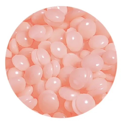 Sakura Pink hard wax beans, colour swatch